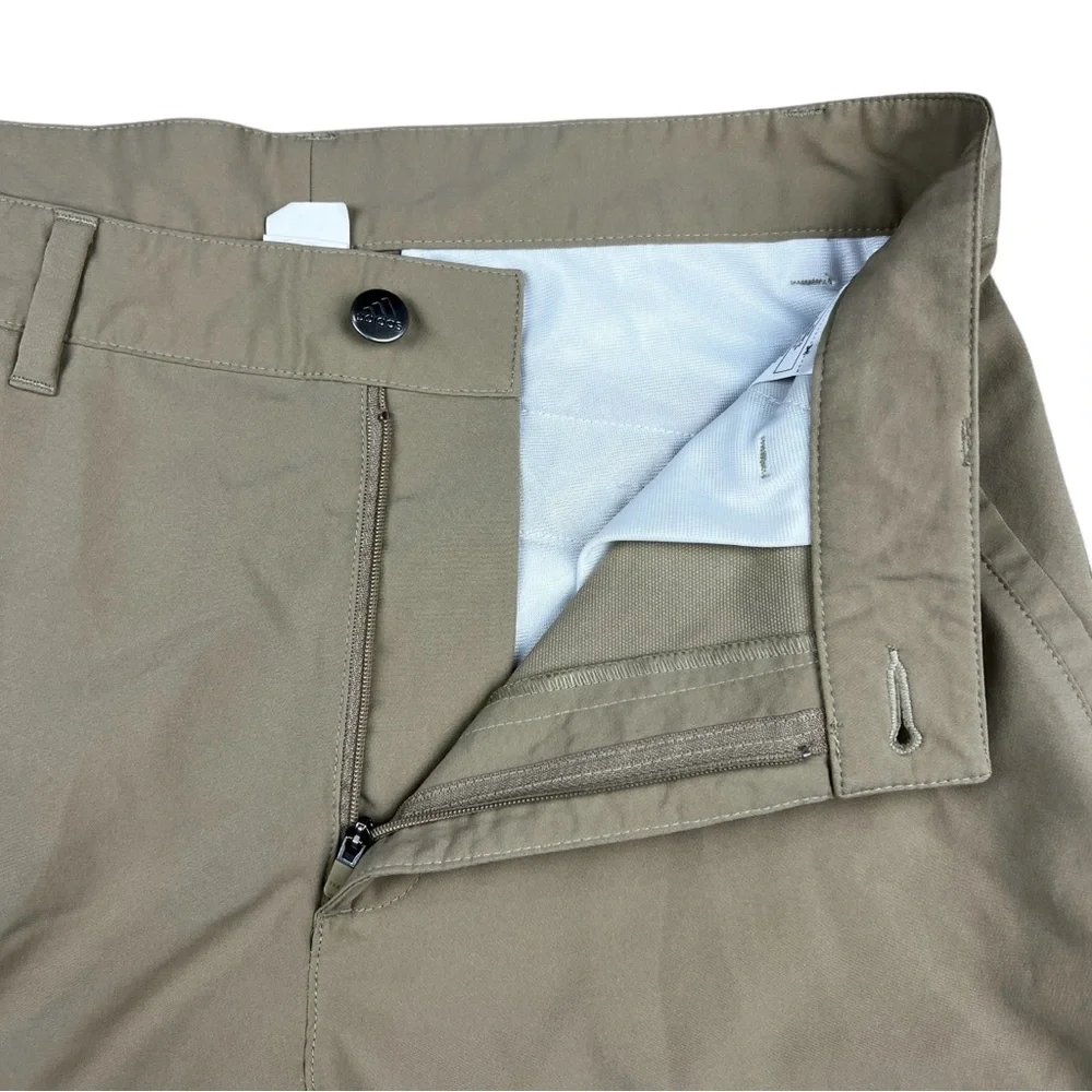 Adidas Shorts Mens 28 Golf Performance Chino Khaki‎ Tan 3 Stripes HG8844 10P001